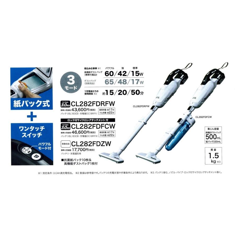 Makita マキタ 18v充電式クリーナー 紙パック式 Cl2fdfcw ワンタッチスイッチ ロック付サイクロン 3 0ahバッテリ 充電器付 Cl2fdfcw ハンズコテラ Yahoo ショップ 通販 Yahoo ショッピング