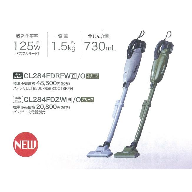 未使用品　makita 充電式クリーナー CL284FDZOオリーブ Amazon.co.jp: マキタ(Makita) 充電式クリーナ（オリーブ） 18V