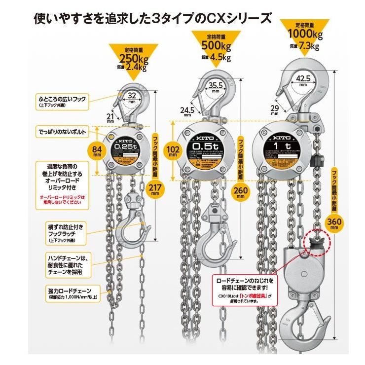 KITO キトー チェーンブロックCX CX003 手動チェーンブロック KITO キトー チェーンブロックCX CX003 手動チェーンブロック