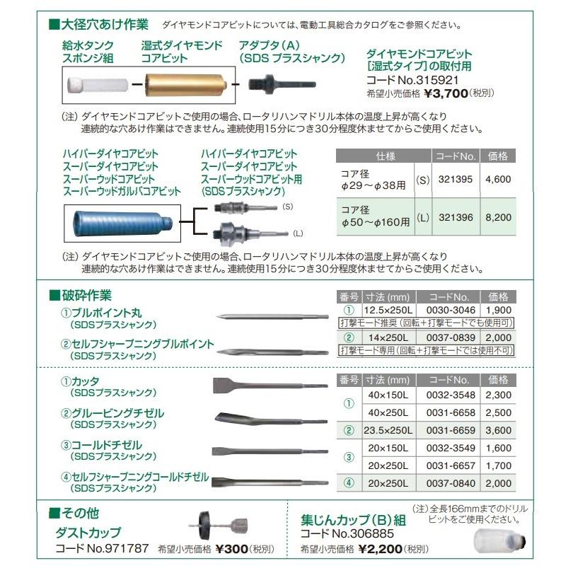 【HiKOKI 工機】28mm ロータリハンマドリル　DH28PEC　ブラシレスモータ　3モード切替・UVP・RFC搭載　SDSプラス　ケース付(ビット別売)｜handskotera｜10