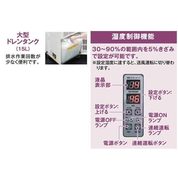 非常に高い品質非常に高い品質代引き不可 NAKATOMI ナカトミ 業務用除湿機(湿度制御付き) DM-15C 単相100V *個人様宅配送不可 除湿機 