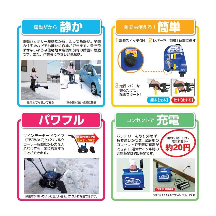代引き不可 直送品 ササキコーポレーション 充電式電動ラッセル除雪機