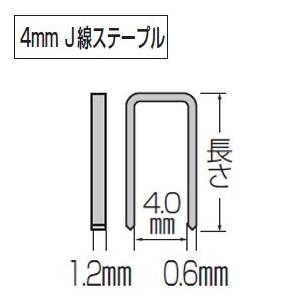 makita マキタ  4mmJ線ステープル　鉄無地　13mm　5000本入　[413J]　F-80024｜handskotera｜02