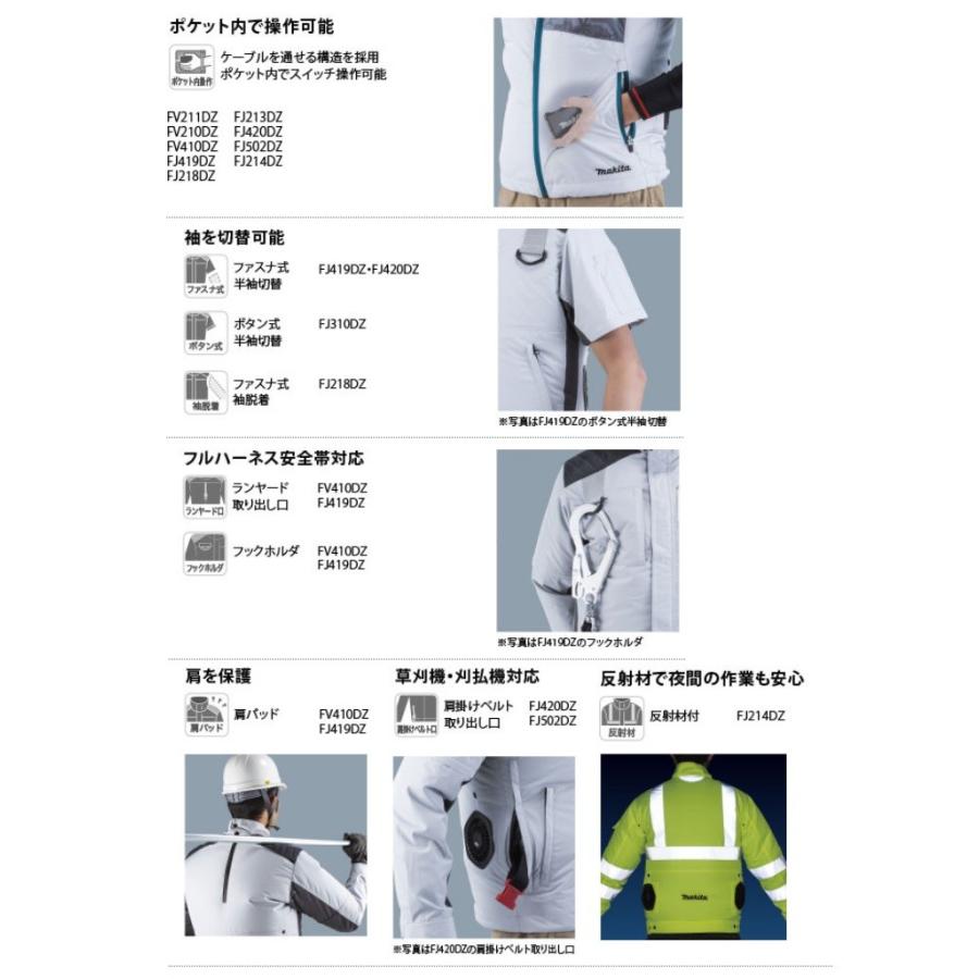 Makita FV410DZ 空調服 3L Makita FV410DZ 空調服 3L FV410DZ マキタ 充電式ファンベスト