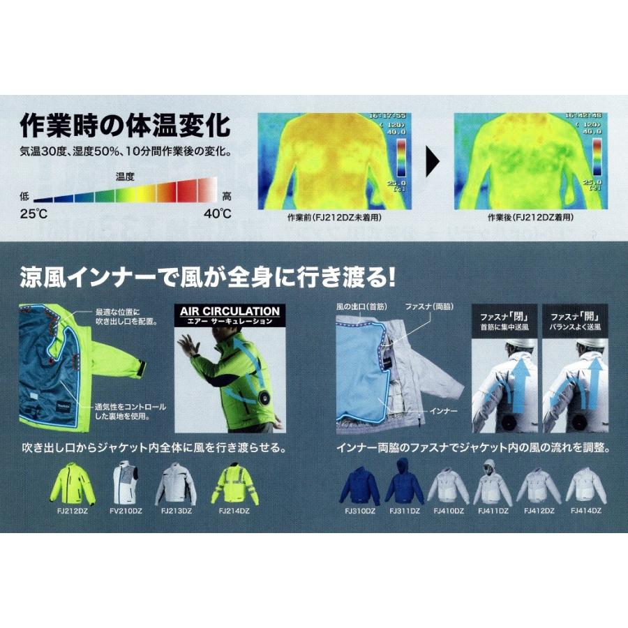 【苫小牧バナナ】新品 makita/マキタ FJ410DZ 充電式ファンジャケット LLサイズ ジャケットのみ♪ マキタ（makita） M在庫あり 分割式BL ファンジャケット FJ410DZ