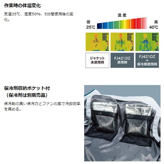【熱中症対策】マキタMakita スマートファンベストフルセット（未使用品） マキタ（makita） 充電式スマートファンベスト FV412DZ S〜4L フル