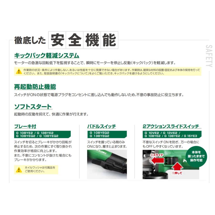 HiKOKI 工機ホールディングス 電子ディスクグラインダ 100mm径 HiKOKI 工機ホールディングス 電子ディスクグラインダ 100mm径