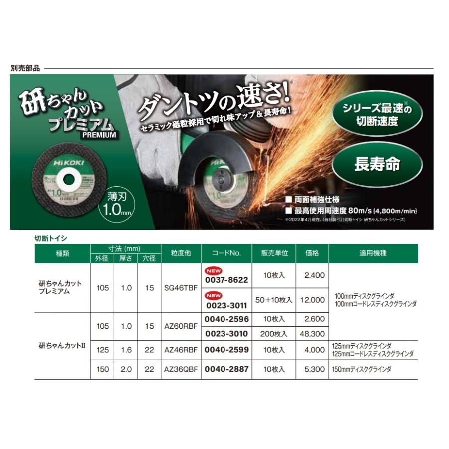 HiKOKI 工機ホールディングス 電子ディスクグラインダ 125mm径 HiKOKI 工機ホールディングス 電子ディスクグラインダ 125mm径