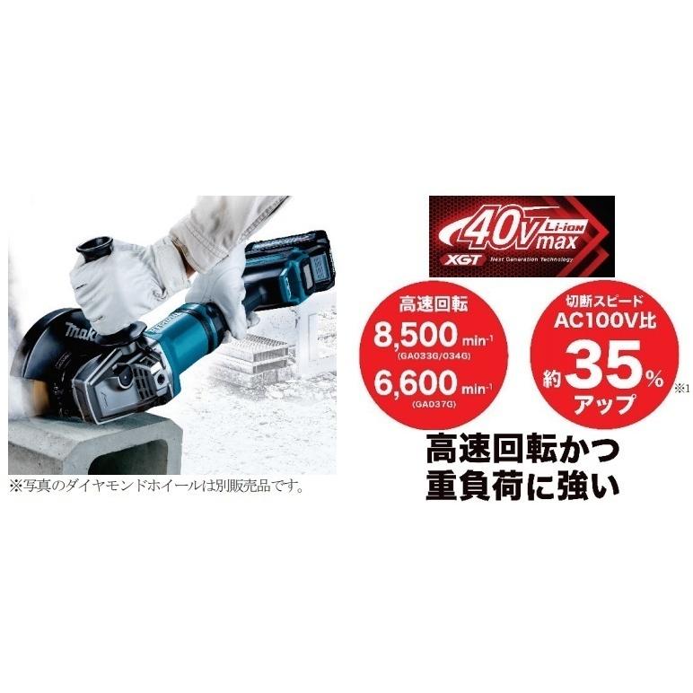 makita マキタ 40Vmax充電式ディスクグラインダ パドルスイッチタイプ