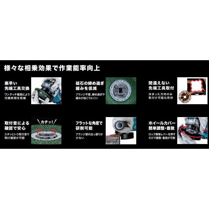 マキタ（makita） 18V 125mm充電式ディスクグラインダ（パドルスイッチ 