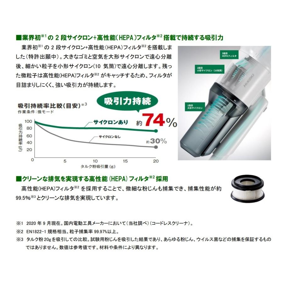 HiKOKI 工機ホールディングス MV(36V)コードレスクリーナー用 2段