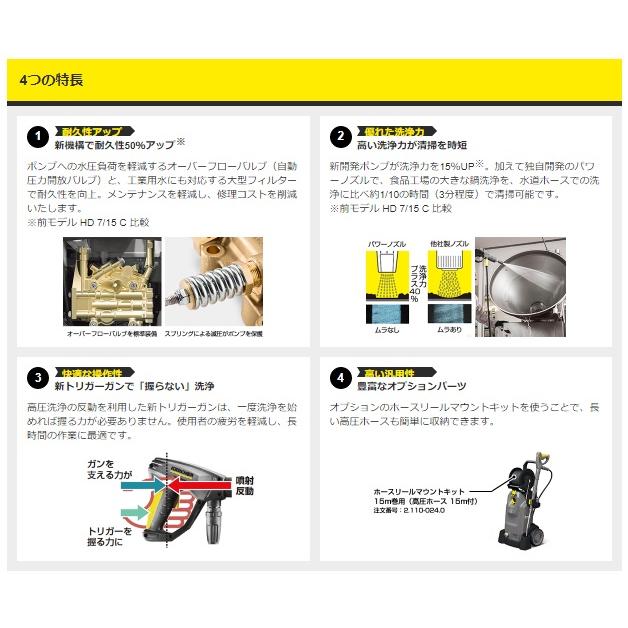 ケルヒャー（KARCHER） 代引き不可 業務用冷水高圧洗浄機 HD7/15M 60Hz