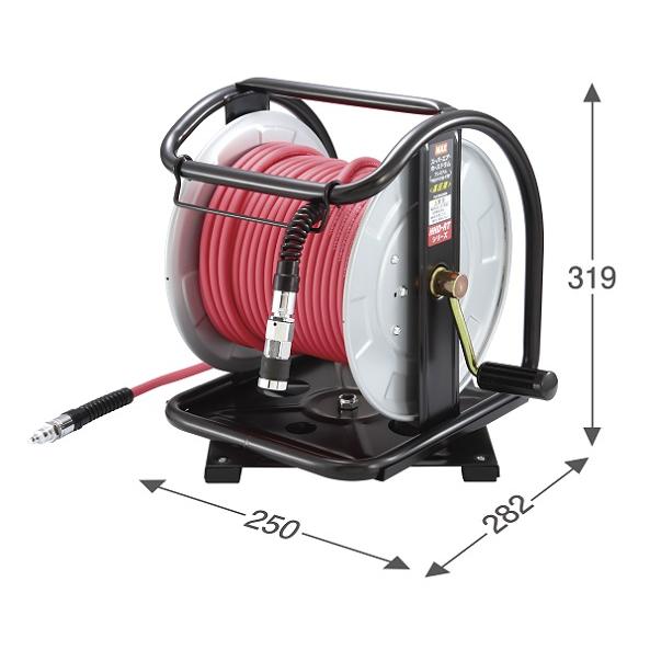 ホースドラム マックス（MAX） エアホース+ドラム 高圧用［プレミアムやわすべり