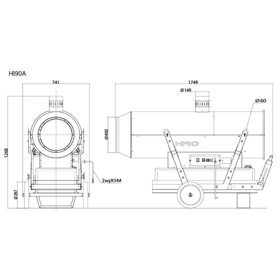 代引き不可  EXEN エクセン  間接型温度ヒーター　インダイレクトヒーター”HIシリーズ”　HI90A　[タンク容量135L／単相200V]｜handskotera｜02