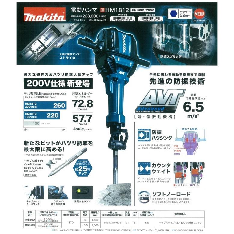 マキタ 代引き不可 makita 電動ハンマ HM1812 専用シャンク29mm マキタ 代引き不可 makita 電動ハンマ HM1812 専用シャンク29mm