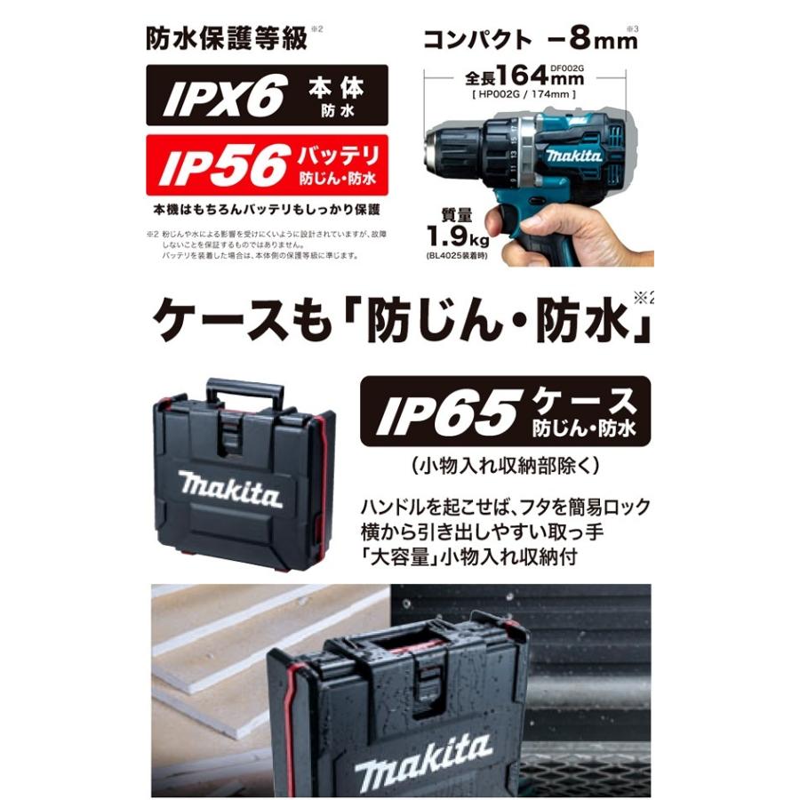 マキタ（makita） 40Vmax充電式震動ドライバドリル HP002GRDX ※2.5Ah