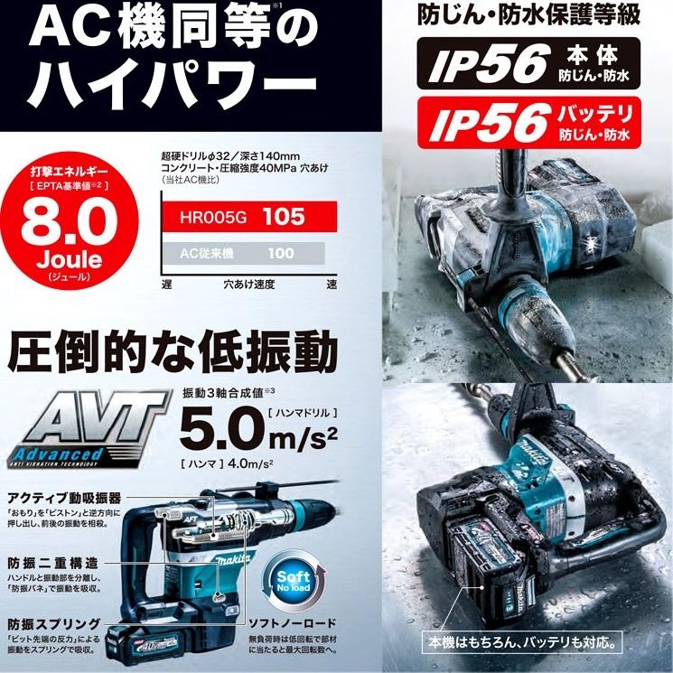 マキタ makita 40mm充電式ハンマドリル(無線連動)36V(40Vmax マキタ makita 40mm充電式ハンマドリル(無線連動)36V(40Vmax