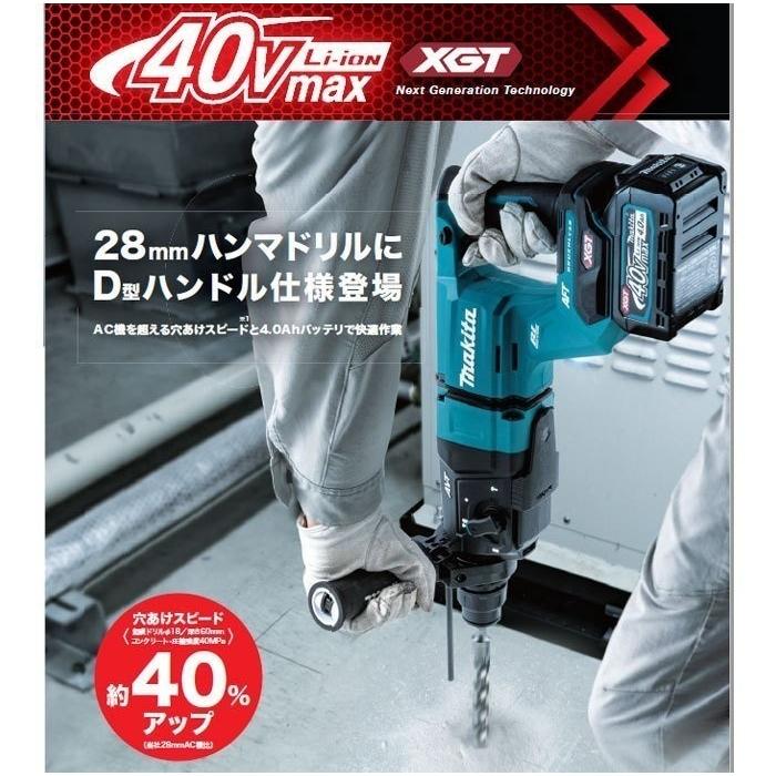 マキタ makita 40Vmax 28mm充電式ハンマドリル<SDSプラス マキタ makita 40Vmax 28mm充電式ハンマドリル<SDSプラス
