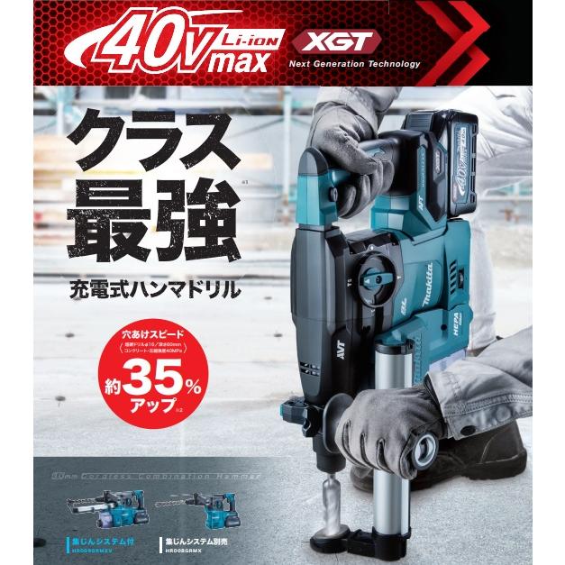 マキタ makita 40Vmax 30mm充電式ハンマドリル<SDSプラス マキタ makita 40Vmax 30mm充電式ハンマドリル<SDSプラス