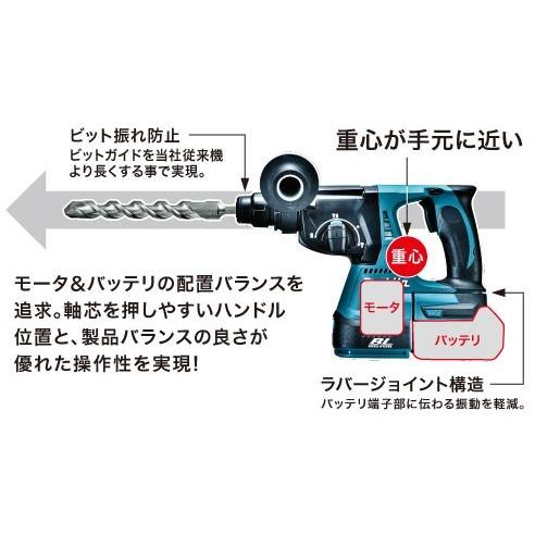 マキタ makita 24mm充電式ハンマドリル 18V HR244DZK(青 マキタ makita 24mm充電式ハンマドリル 18V HR244DZK(青