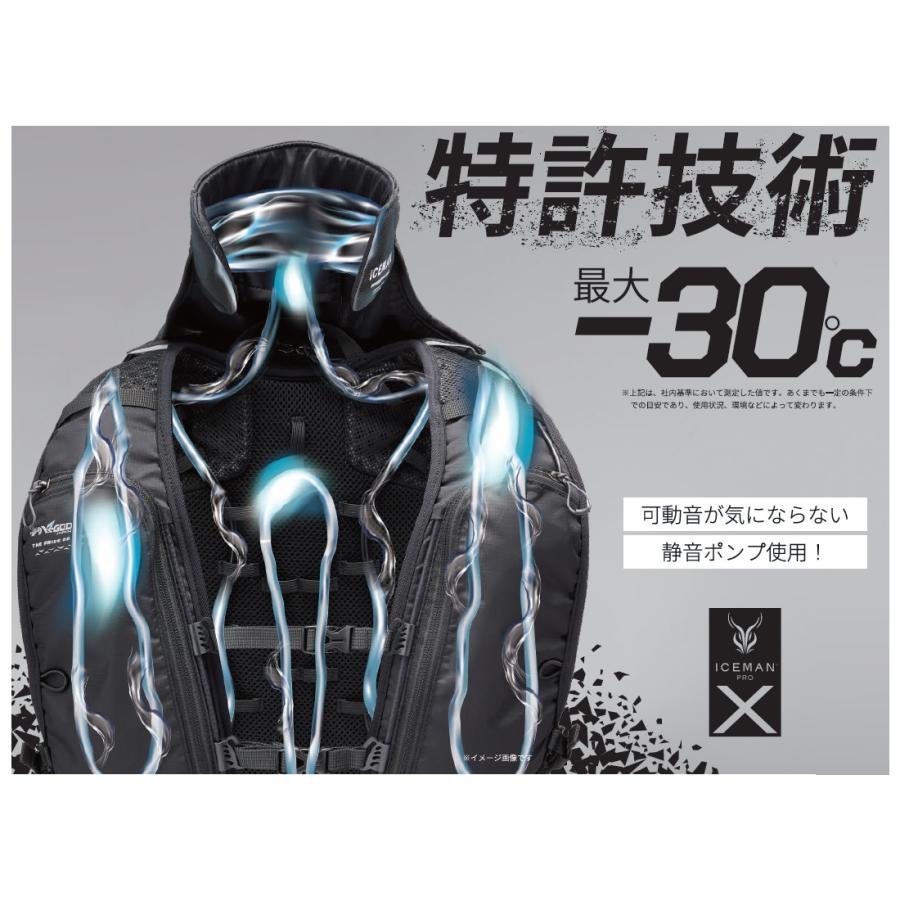 山真製鋸 水冷服 アイスマン　ICEMAN PRO-X2 ブラック ICMPX2 YAMASHIN 【すぐに発送！】 山真製鋸 水冷服 アイスマンPRO-X II