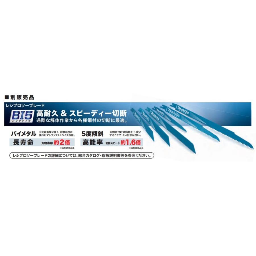 makita マキタ  36V（40max）充電式レシプロソー　JR001GRDX　2.5Ah電池２個＋充電器＋ケース付　※ブレード別売｜handskotera｜09