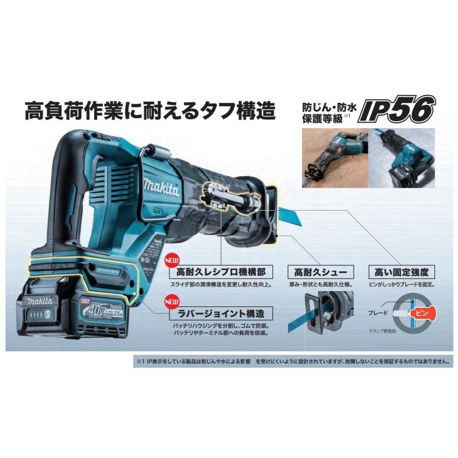 makita マキタ  36V（40max）充電式レシプロソー　JR001GZ　本体のみ　※電池・充電器・ケース・鉄工用ブレード別売｜handskotera｜05