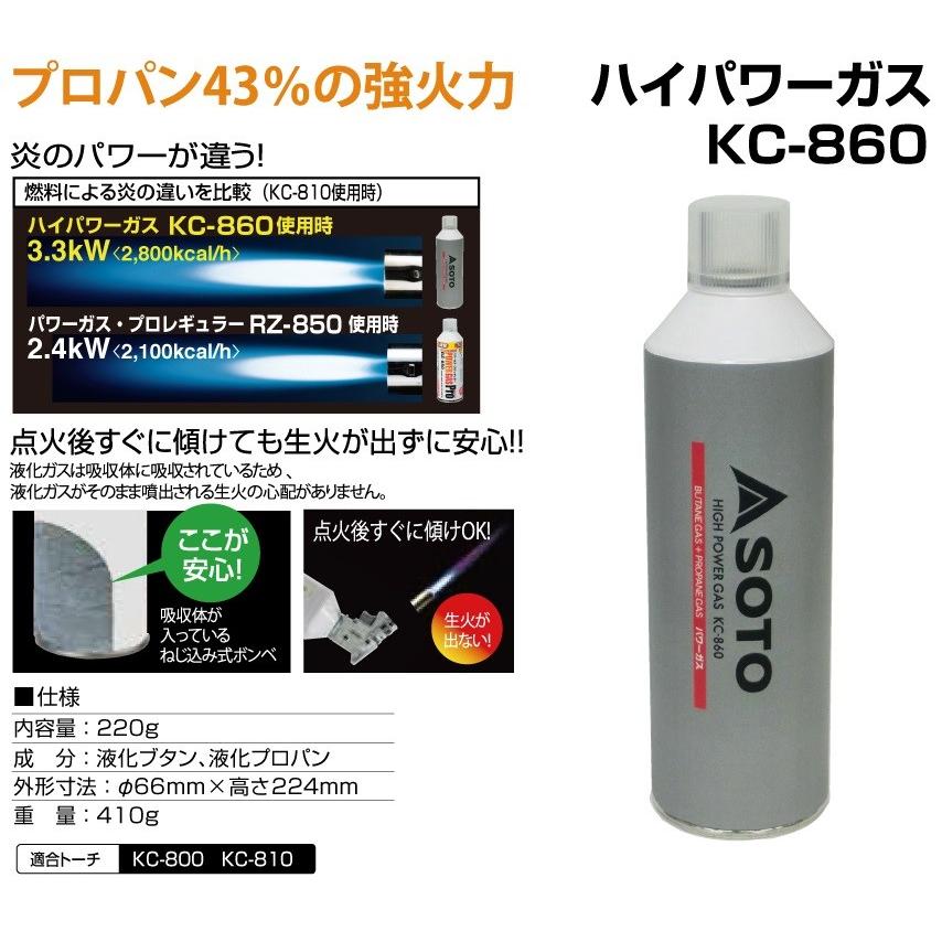 新富士バーナー ガスボンベ ハイパワーガス（ねじ込み式） 220g KC860