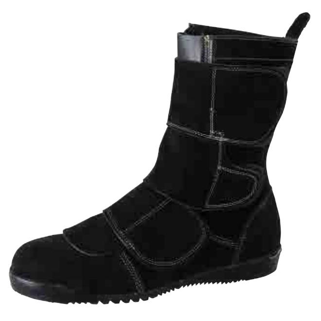 ノサックス 溶接作業対応 鳶職安全靴 鍛冶鳶 KT207 黒 ゴム底 JIS 革製