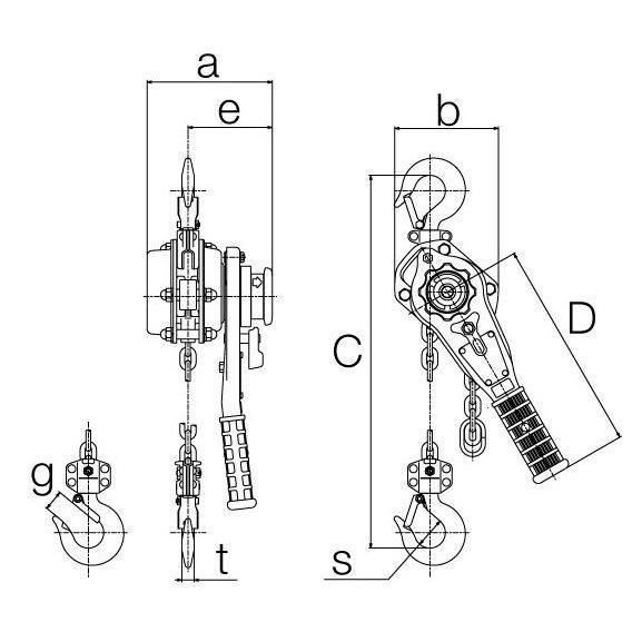 KITO キトー レバーブロックL5形　LB010　1t　揚程1.5m｜handskotera｜04