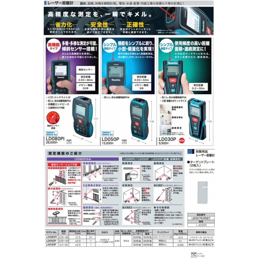 makita マキタ レーザー距離計シンプル機能タイプ測定距離：0