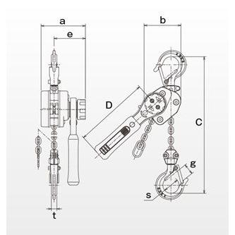 KITO　キトー　レバーブロック　0.5t　LX005　LX