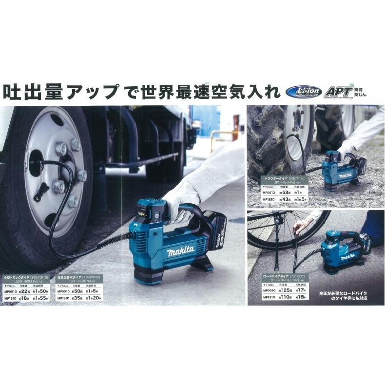 マキタ（makita） 40Vmax充電式空気入れ MP001GZ 本体のみ ※バッテリ 
