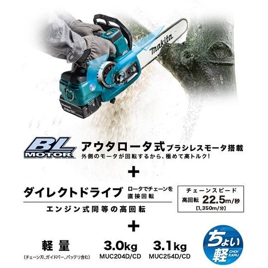 マキタ（makita） 18V 充電式チェンソー ガイドバー200mm MUC204DRGX