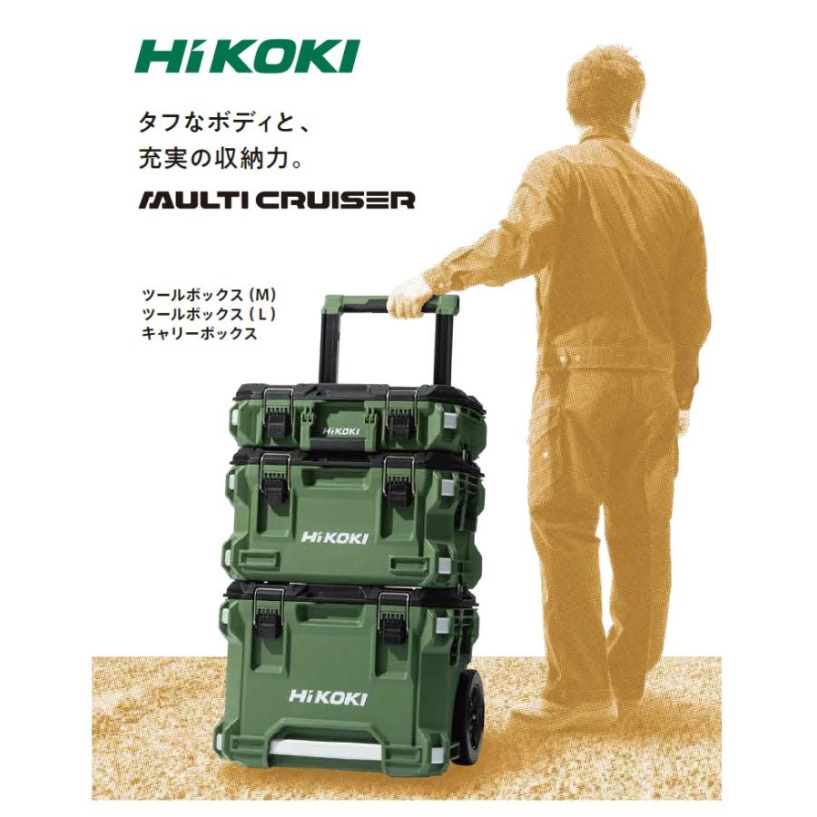 2色在庫特価  HiKOKI 工機  マルチクルーザー  ツールボックス Ｌ  フォレストグリーン/サンドベージュ  MULTI CRUISER｜handskotera｜06