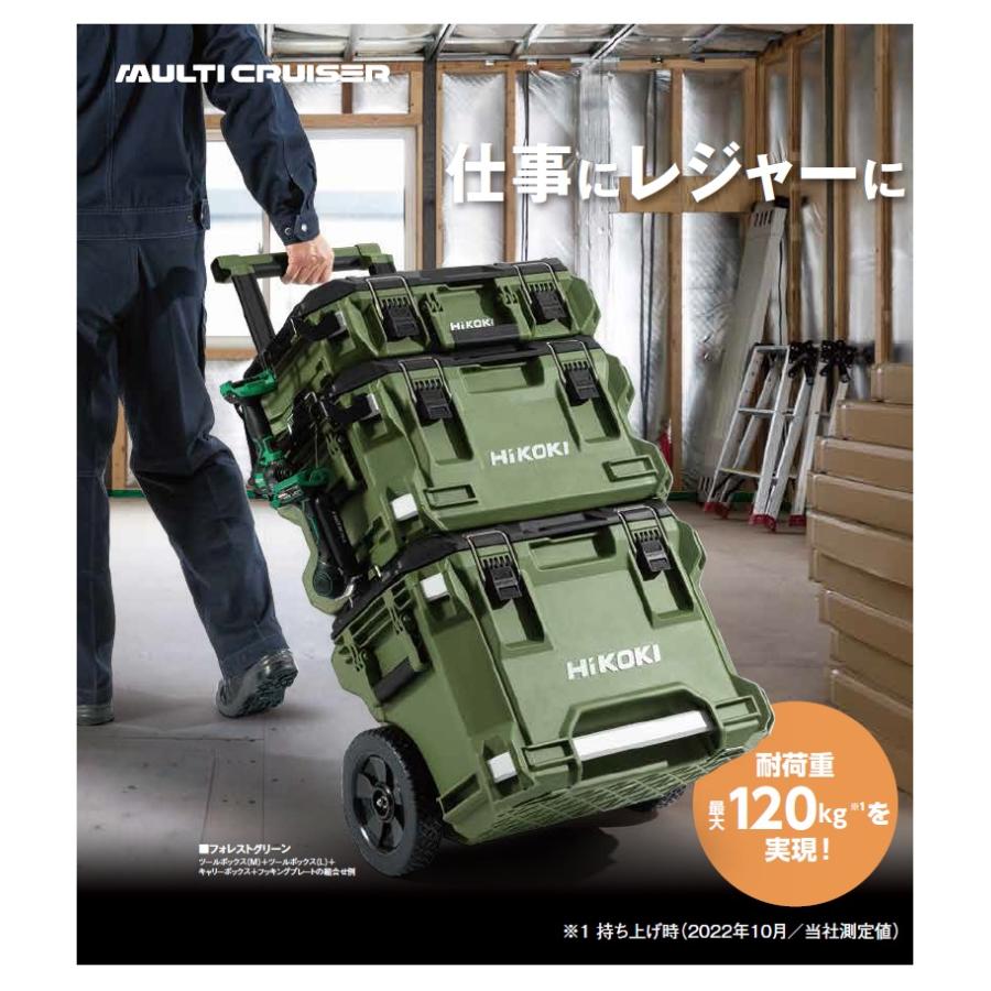 2色在庫特価  HiKOKI 工機  マルチクルーザー  ツールボックス Ｌ  フォレストグリーン/サンドベージュ  MULTI CRUISER｜handskotera｜07