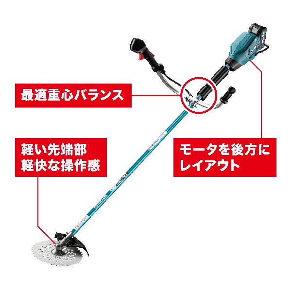 未使用 マキタ 40Vmax 充電式 電動草刈機　MUR005G　本体のみ マキタ（makita） 長尺商品 40Vmax充電式草刈機 Uハンドル MUR005GRM