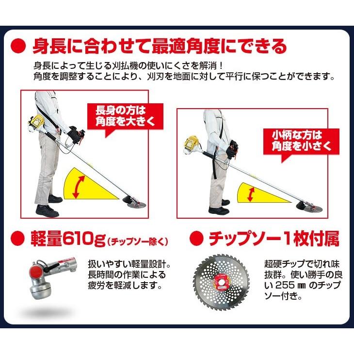ニシガキ 刈払機用アタッチメント 曲太郎 可変角度60度