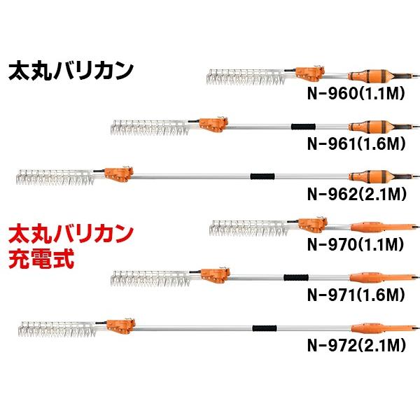 代引き不可 ニシガキ 電動植木バリカン 太丸バリカン 2.1M　N-962 ※長尺商品※_1