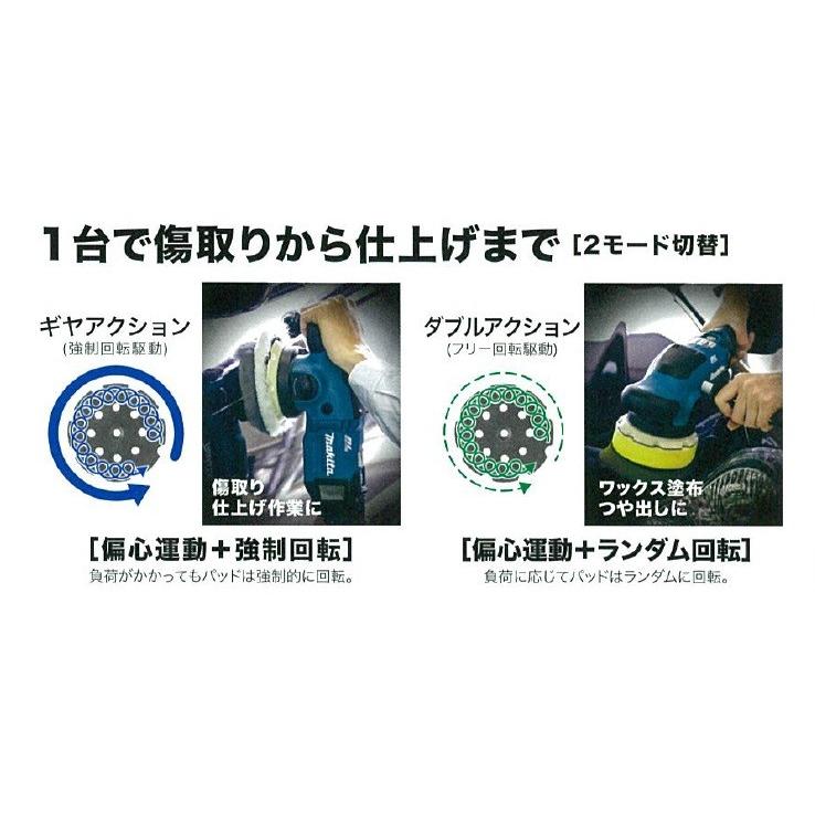 マキタ（makita） 18V 125mm充電式ランダムオービットポリッシャ