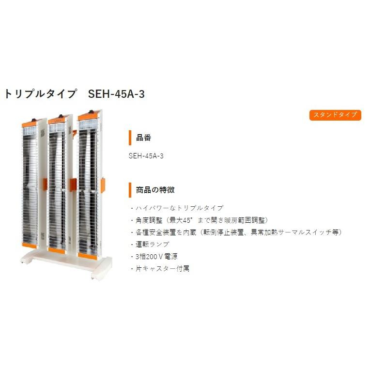 スイデン（Suiden） 代引き不可 遠赤外線ヒーター 三相200V 3連タイプ