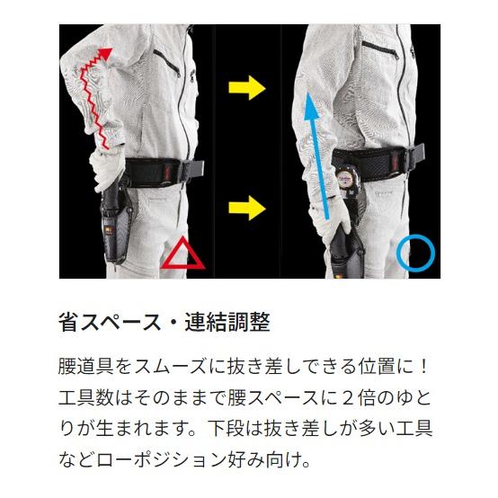 Tajima タジマ  セフ後付ホルダー メタル 右 2連  SF-MHLDS2M  セフホルダー胴ベルト用｜handskotera｜05