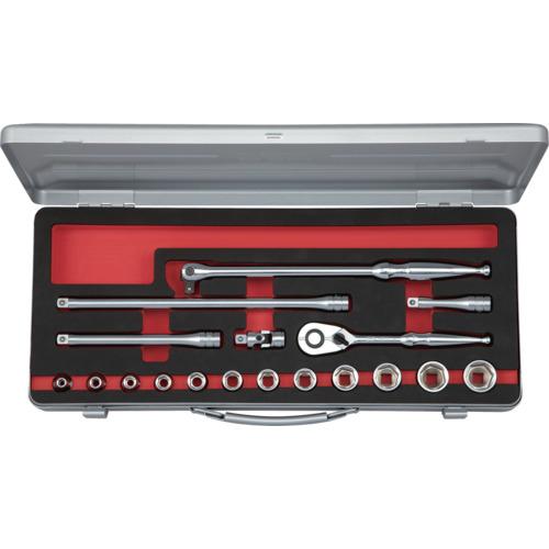 KTC 京都機械工具 9.5sq.ソケットセット(六角) 18点 TB318A 