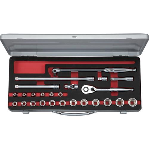 KTC 京都機械工具 9.5sq.ソケットセット(六角) 25点 TB325A