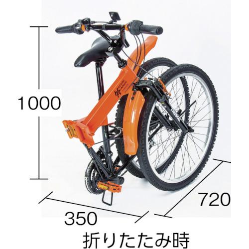 トラスコノーパンク26インチ折り畳み自転車 TRUSCO中山 TRUSCO トラスコ中山 災害時用ノーパンク自転車 ハザード