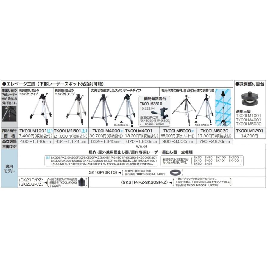 makita マキタ  レーザー墨出し器用微調整付雲台　TK00LM1201｜handskotera｜02