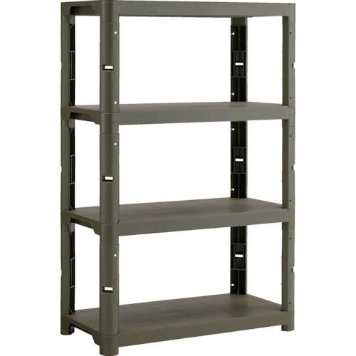 TRUSCO中山 代引き不可 TRUSCOトラスコ プラスチック棚 高さ1371-4段