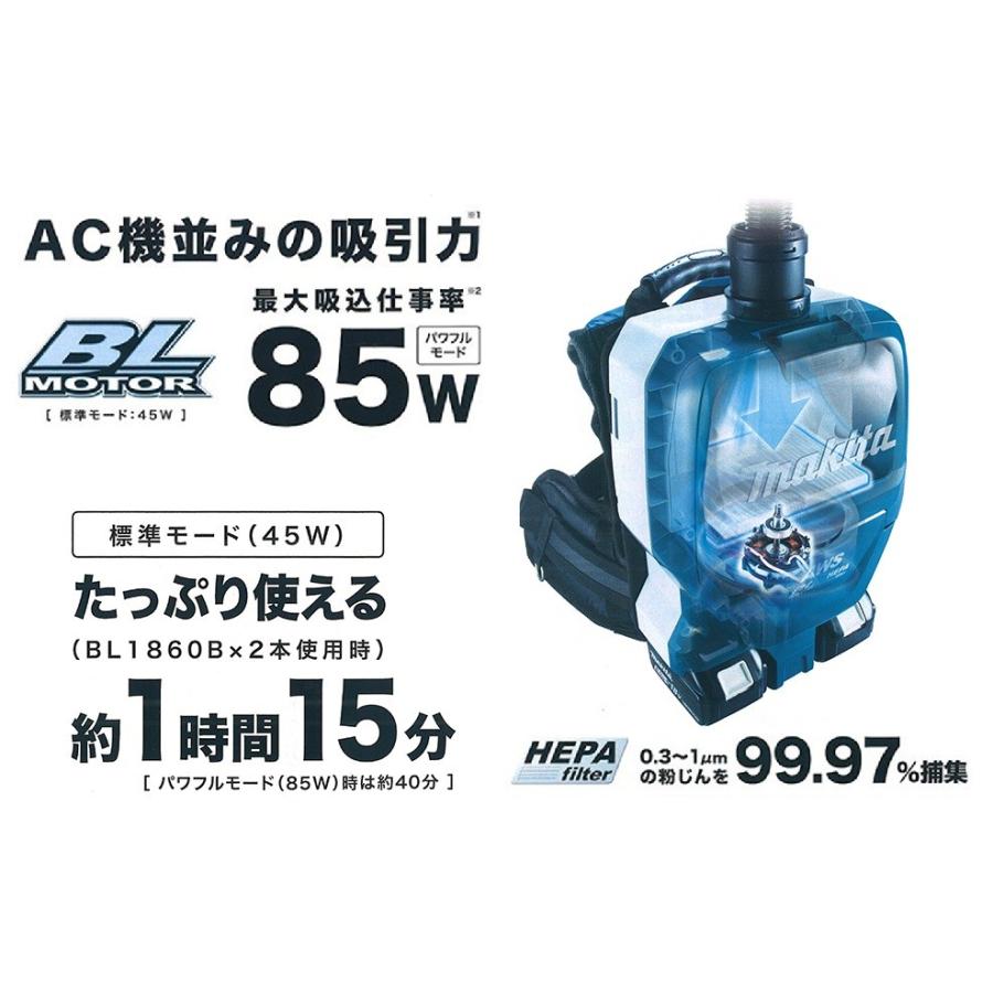 マキタ makita 36V充電式背負集じん機 無線連動対応(ユニット マキタ makita 36V充電式背負集じん機 無線連動対応(ユニット