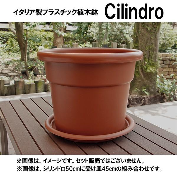 イタリア直輸入 プラスチック植木鉢 丸型 シリンドロ Cilindro 径50cm