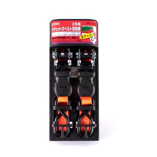 E-VALUE ラチェット式ベルト荷締機 ERT-25SR 2PCS (5267684 E-VALUE ラチェット式ベルト荷締機 ERT-25SR 2PCS (5267684